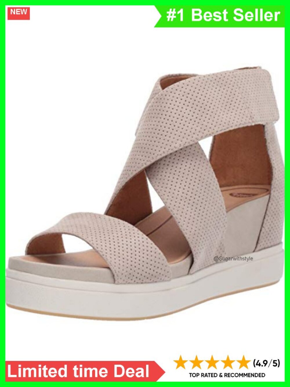 Faux Leather Strappy Open Toe Comfort Wedge Sandal Ankle Strap